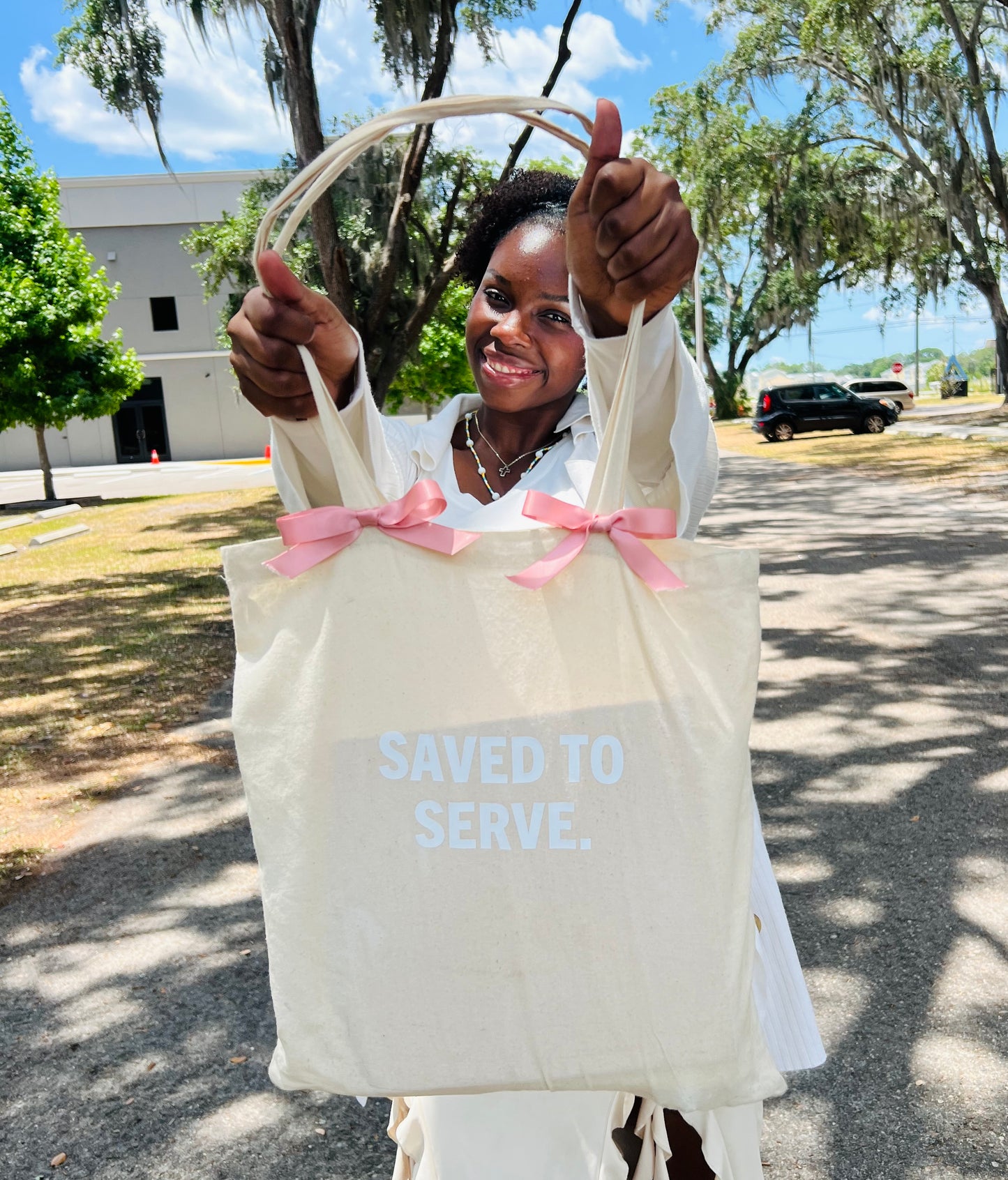 Saved to Serve Tote bag